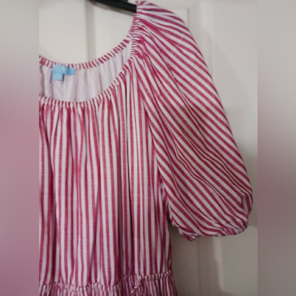 Women’s Draper James Pinstriped Flowy Dress - Picture 4 of 7